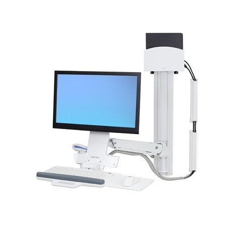 Ergotron StyleView Sit-Stand EMR Combo System (white) 1