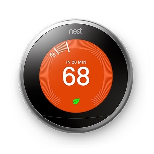 Google Nest Learning Thermostat 3rd Generation - Works with Google Assistant and Alexa - Stainless Steel