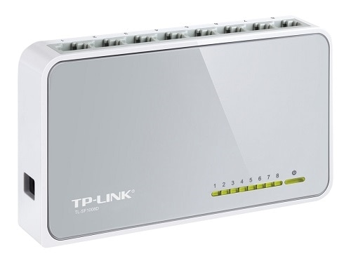 8-port TP-Link TL-SF1008D 8-Port 10/100Mbps Desktop Switch - Switch - 8 x 10/100 - desktop 1