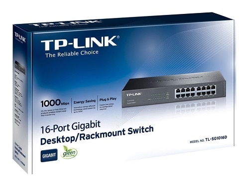 TP-LINK TL-SG1016D 16-Port Gigabit Switch Switch unmanaged 16 x 10/100/1000 - desktop 1
