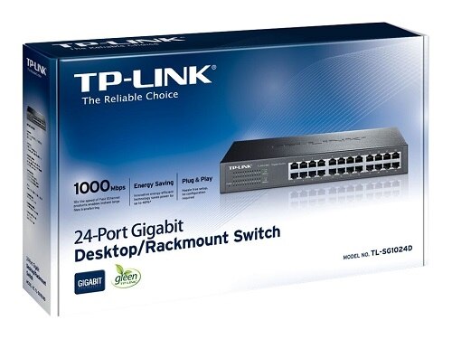 24 Port Gigabit Rack Mount Network Switch 10/100/1000 Mbps TP-LINK TL-SG1024 