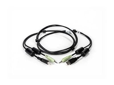 Cybex - USB / audio cable - stereo mini jack, Type B (M) to mini jack (M) - 6 ft - for Cybex SCKM140 | Dell USA