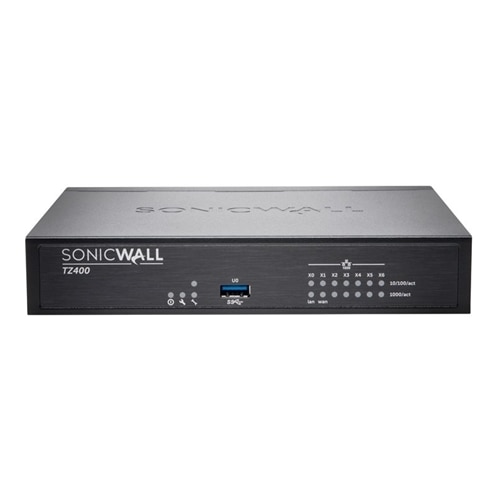 7-port SonicWall TZ400 - Advanced Edition - security appliance - with 1 year TotalSecure - 7 ports - GigE 1