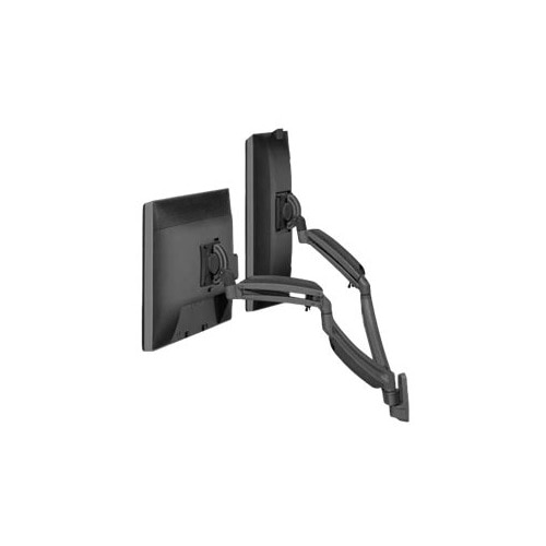 Chief Kontour Series K1W220B - Mounting kit (wall mount, 2 articulating arms) - for 2 LCD displays - aluminum - black - screen size: 10"-30" - wall-mountable 1