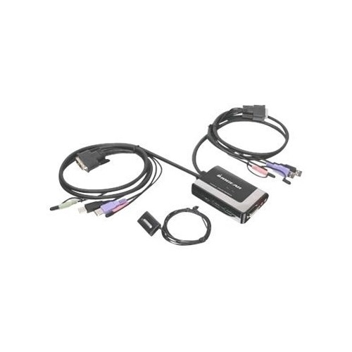 2-Port USB DVI-D Cable KVM with Audio and Mic. 1