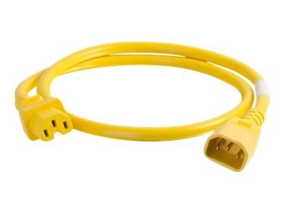 C2G 14AWG - POWER CORD - IEC320C14 TO IEC320C13 - 6 ft - yellow 1