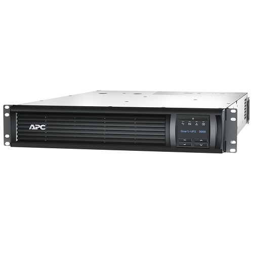 APC Smart-UPS 3000 RM 2U LCD - UPS (rack-mountable) - AC 120 V - 2.7 kW - 3000 VA - Ethernet, RS-232, USB - output connectors- 8 - 2U - Black - with APC UPS Network Management Card 1