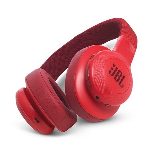 JBL E55BT - Headphones with mic - full size - Bluetooth - wireless - red 1