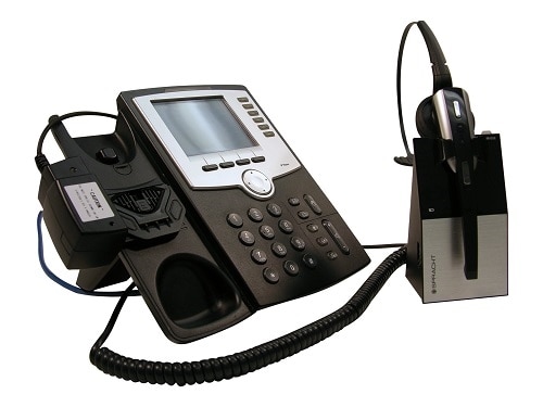 The Remote Handset Lifter allows you to answer and hang up from headset - E 1