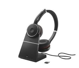 Jabra Evolve 75 MS Stereo Headset - wireless- active noise canceling - with USB charging stand 1