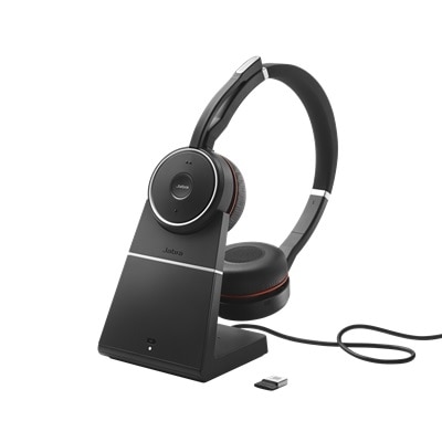 Jabra Evolve 75+ UC Stereo - Headset - on-ear - Bluetooth - wireless - active noise canceling - USB 1