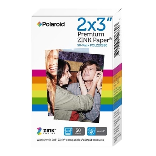 Polaroid – papier Photo Premium en zinc, 2x3 pouces, 20/50 feuilles, pour  imprimante instantanée, Film tactile, socialmatique Z2300