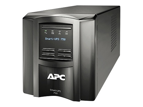 APC Smart-UPS 750VA LCD - UPS - AC 120 V - 500 Watt - 750 VA - Ethernet, RS-232, USB - output connectors- 6 - black - with APC SmartConnect 1