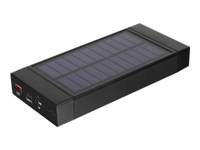 Aluratek APBQ16F - Power bank - solar Li-Ion 16000 mAh - 3 A - 2 output connectors (USB, USB-C) 1