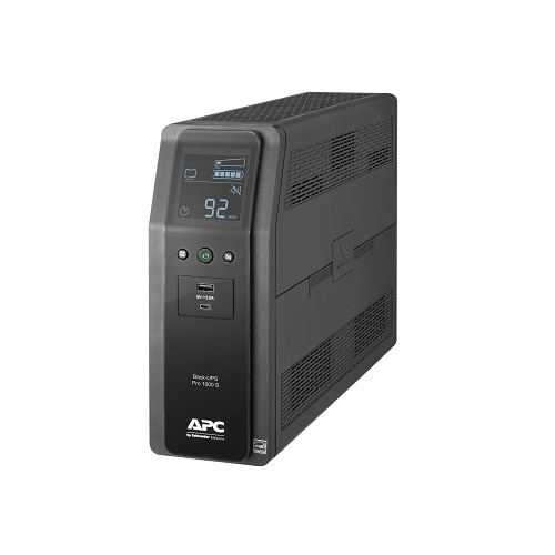 APC Back-UPS Pro BR - UPS - AC 120 V - 600 Watt - 1000 VA - USB, serial - output connectors: 10 - black 1