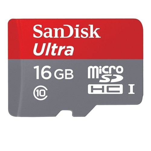 SanDisk Ultra - Flash memory card (microSDHC to SD adapter included) - 16 GB - Class 10 - microSDHC UHS-I 1