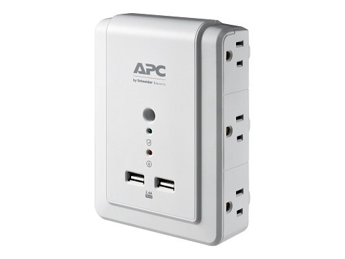 APC SurgeArrest P6WU2 - Surge protector - AC 104-126 V - output connectors: 8 - white 1