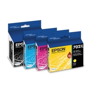 Epson 702XL 4-pack - high yield black, standard-capacity yellow, cyan and magenta - original - ink cartridge 1