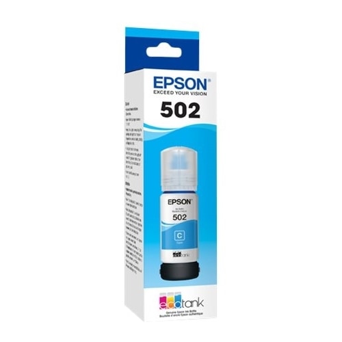 Epson 502 EcoTank Cyan Auto-Stop Ink Bottle 