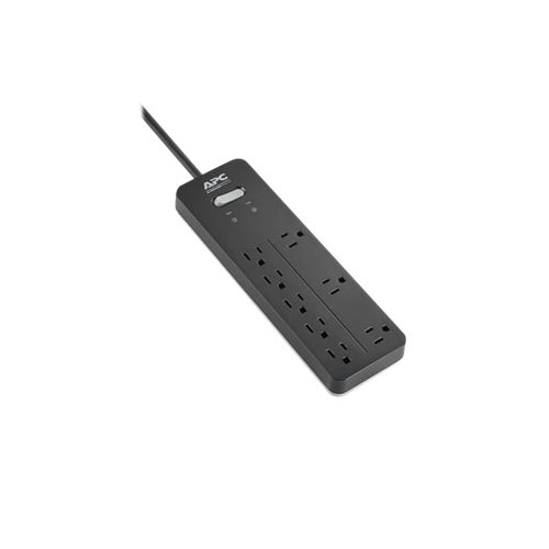 APC Home/Office SurgeArrest PH8 - Surge protector - AC 120 V - output connectors: 8 - 6 ft - black 1