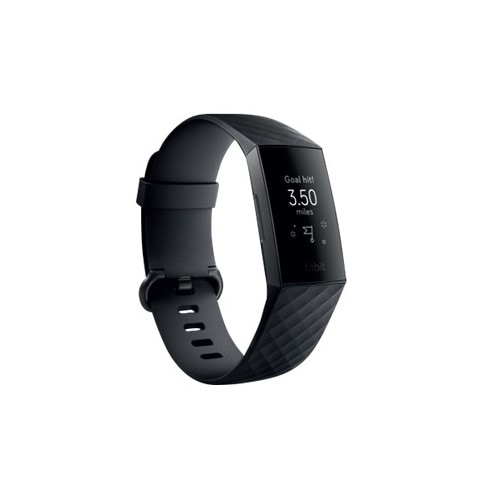 Fitbit Charge 3 Graphite - activity tracker with sport band - Black
