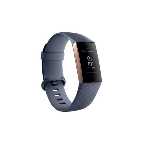 Fitbit Charge 3 - Rose gold activity tracker with sport band - Blue gray