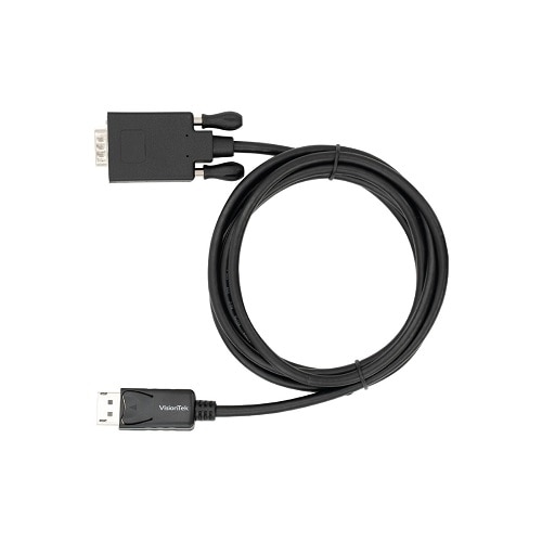 DisplayPort to VGA Adapter - DP 1.2 to HD-15 (VGA) Adapter (Male-to-Male) - 2M/6.6 ft - VisionTek 1