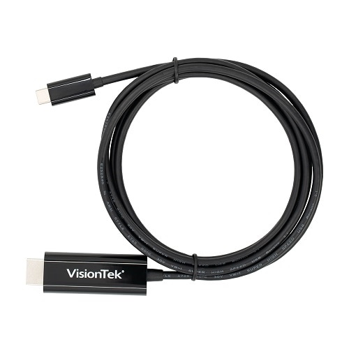 VisionTek USB Type-C / Thunderbolt 3 To HDMI 2.0 Cable 6.6 ft 4K 60Hz  External Video Adapter - 901219