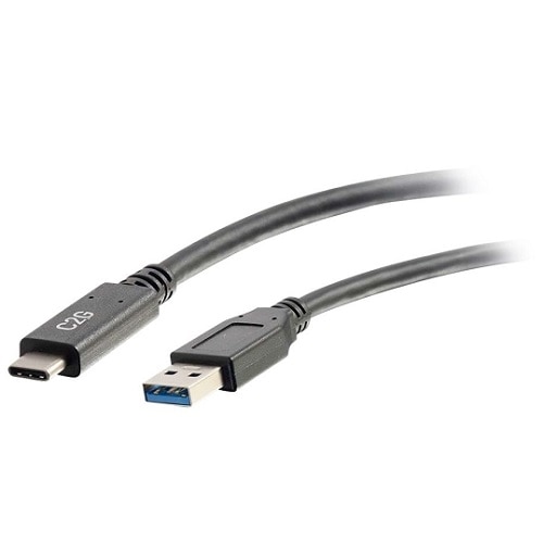 C2G 6ft USB C Male to USB A Male Cable - Usb 3.2 - 5Gbps - 3A - Black - M/M 1