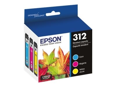 Epson T312 - 3-pack - yellow, cyan, magenta - original - ink cartridge 1