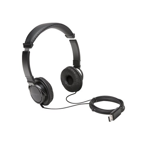Kensington USB Hi-Fi Headphones - Headphones - on-ear - wired - Black 1