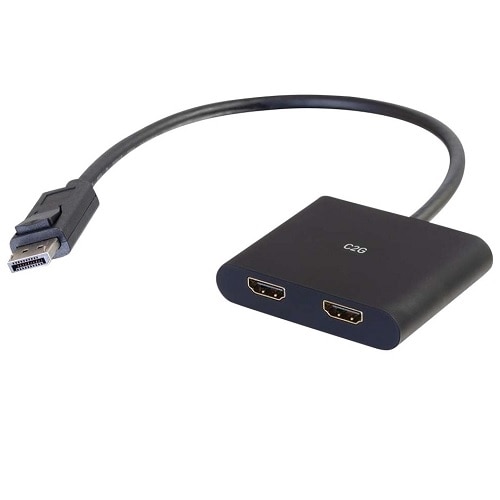 2-port C2G DisplayPort to HDMI Monitor Splitter - 2 Port 4K HDMI MST Hub - Video/audio splitter - 2 x HDMI - desktop 1