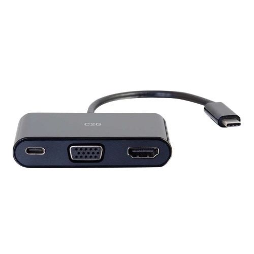 tynd Milestone Making C2G USB C to HDMI, VGA Multiport Adapter Hub - PD 60W - 4K 30Hz - Black |  Dell USA