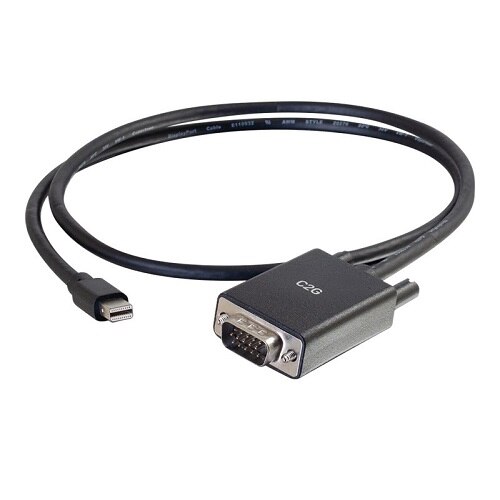 C2G 3ft Mini DisplayPort to VGA Adapter Cable Black - Video converter - Mini DisplayPort - VGA - black 1