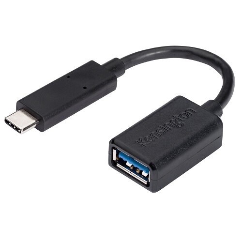 Kensington CA1000 - USB adapter - USB (F) to USB-C (M) - USB 3.1 - molded - black 1
