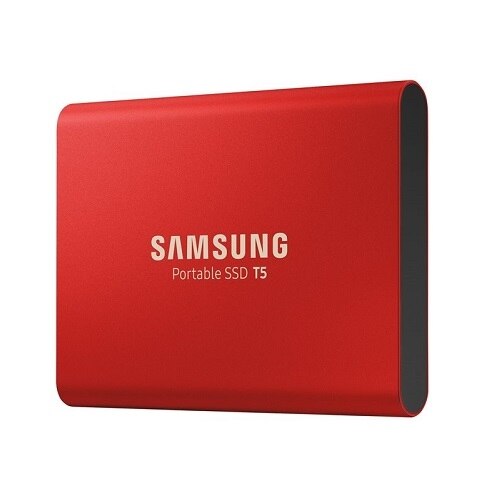 Samsung Portable SSD T5 MU-PA1T0 - Solid state drive - encrypted - 1 TB - external (portable) - USB 3.1 Gen 2 (USB-C connector) - 256-bit AES - metall