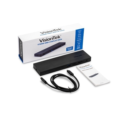 VisionTek Triple Display USB-C Docking Station with Power Passthrough - VT2000 1