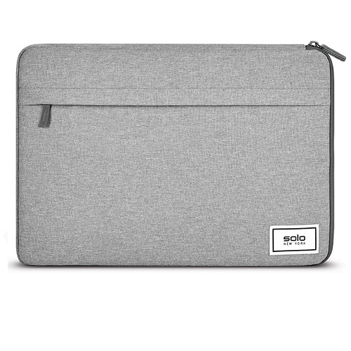 SOLO-NY RE:FOCUS Sleeve - made from recycled plastic bottles, heathered grey 1