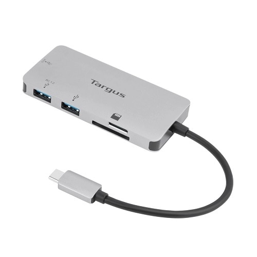 3-port Targus USB-C Multi-Port Hub with Card Reader and 100W PD Pass-Through - hub - 3 ports 1