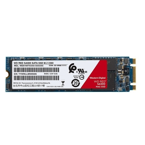 WD Red SA500 NAS SATA SSD WDS100T1R0B - Solid state drive - 1 TB - internal - M.2 2280 - SATA 6Gb/s 1