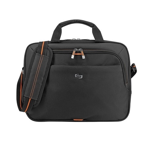 Solo new york ace slim brief - Notebook carrying case - 13.3" - black, orange accents 1