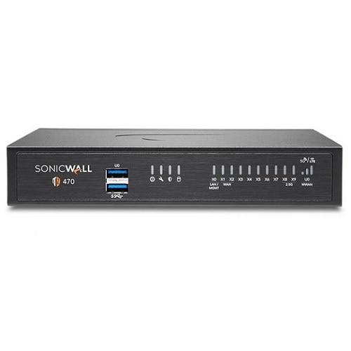 SonicWall TZ470 - Essential Edition - security appliance - GigE, 2.5 GigE - SonicWALL Secure Upgrade Plus Program (2 years option) - desktop 1