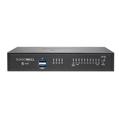 SonicWall TZ470 - Essential Edition - security appliance - GigE, 2.5 GigE - SonicWALL Secure Upgrade Plus Program (3 years option) - desktop 1