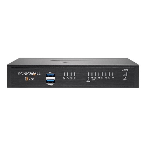 SonicWall TZ370 - Essential Edition - security appliance - GigE - SonicWALL Secure Upgrade Plus Program (2 years option) - desktop 1