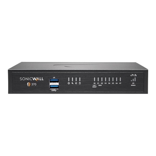 SonicWall TZ370 - Advanced Edition - security appliance - GigE - SonicWALL Secure Upgrade Plus Program (3 years option) - desktop 1