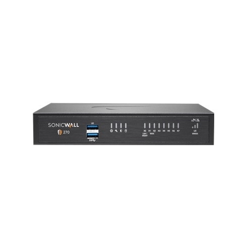 SonicWall TZ270 - Threat Edition - security appliance - GigE - SonicWALL Secure Upgrade Plus Program (3 years option) - desktop 1