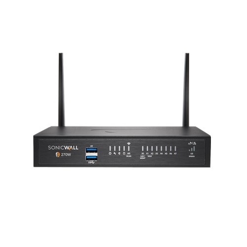 SonicWall TZ270W - Advanced Edition - security appliance - GigE, 802.11ac Wave 2 - Wi-Fi - 2.4 GHz, 5 GHz - SonicWALL Secure Upgrade Plus Program (2 years option) - desktop 1