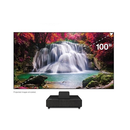 Epson 100” EpiqVision Ultra LS500 Short Throw Laser Projection TV with 4K PRO-UHD and HDR - Black 1