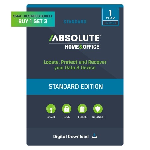 Absolute Home and Office Standard Track Protect and Recover 3 Devices 1 Year 1