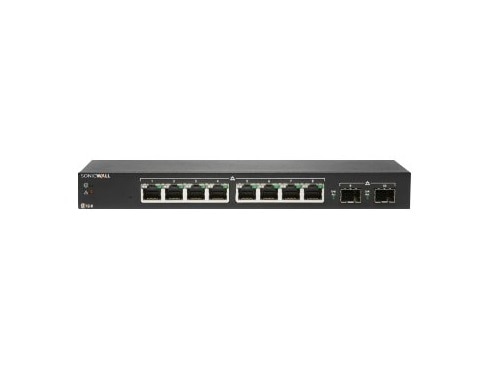 SonicWall Switch SWS12-8 - Switch - managed - 8 x 10/100/1000 + 2 x Gigabit SFP - desktop - with 1 year 24x7 Support 1